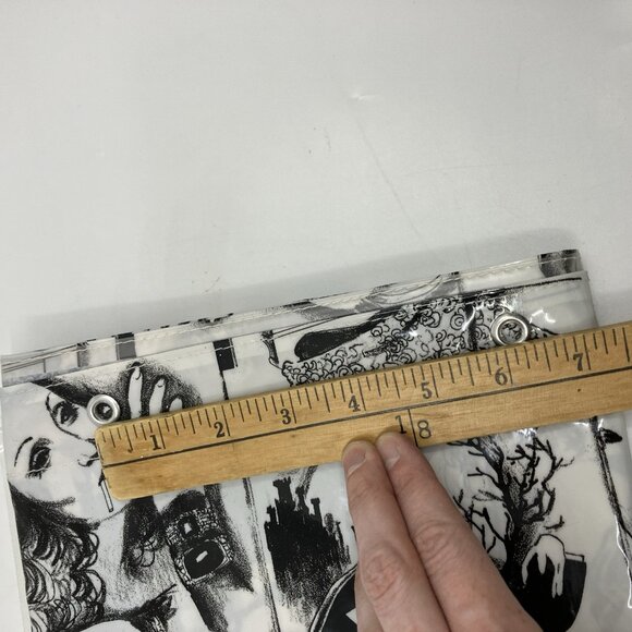 Deadstock Decor Accord Vinyl Shower Curtain Hollywood Stars Black & White Vtg - Picture 9 of 10